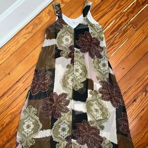 Paisley patchwork maxi dress